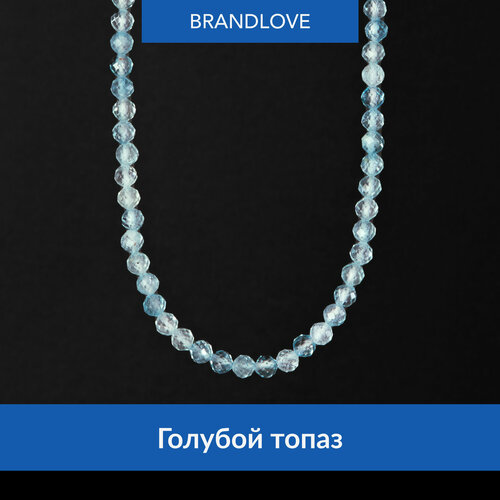 фото Колье bl jewelry eclatia, цитрин, топаз, длина 38 см., голубой