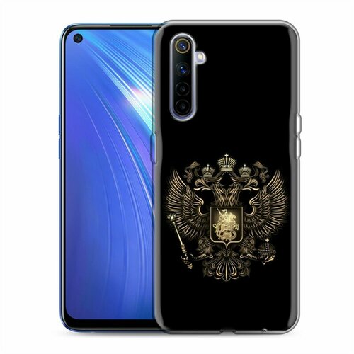 Дизайнерский силиконовый чехол для Realme 6S Флаг и герб России