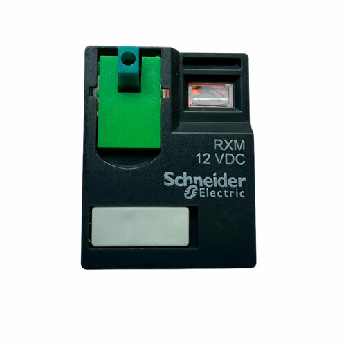 Реле Schneider Electric Zelio Relay RXM4GB1JD с 4 перекидными контактами 4CO и кнопкой тест с напряжением катушки 12В DC, 1 шт.