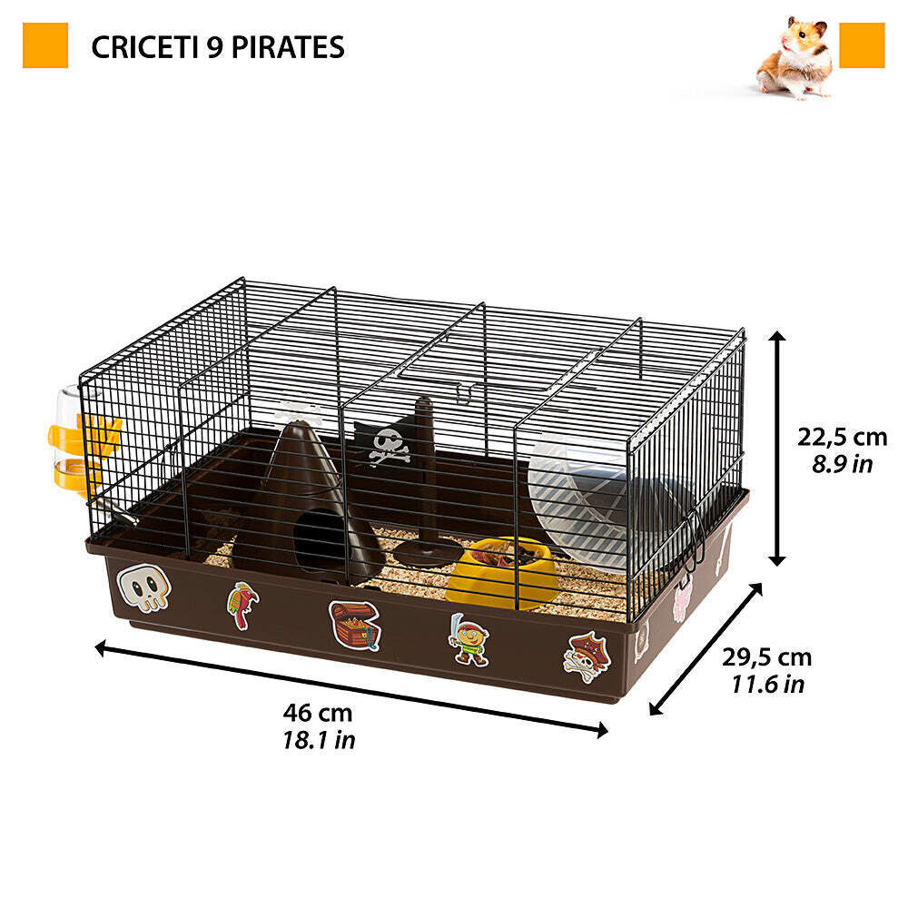 Ferplast клетка CRICETI 9 PIRATES для хомяков, 1 шт. (46х29х23 см) - фото №2