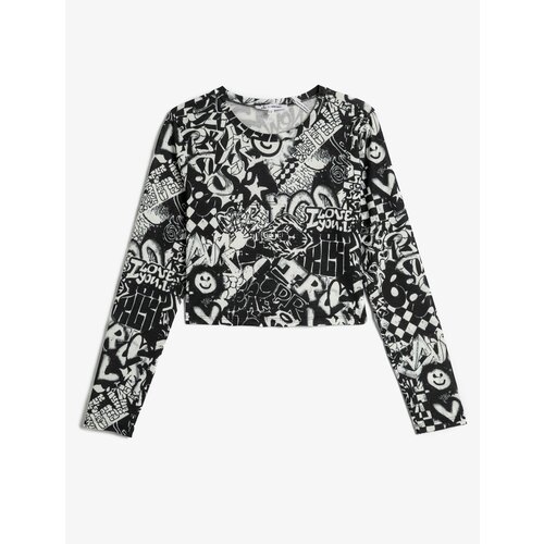 фото Лонгслив koton, размер 44, черный