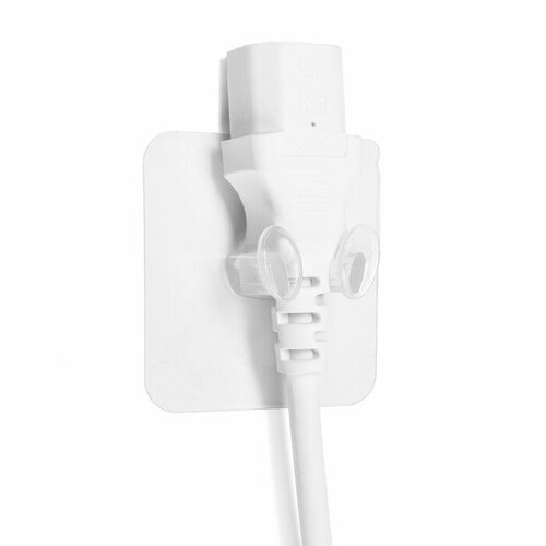 Держатель с клейкой поверхностью тундра 60х60 мм для вилки прозрачный 430₽