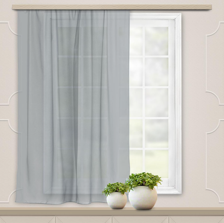 фото Штора вуаль Witerra 140х180 см, серый