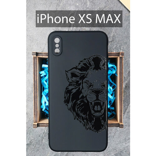 Силиконовый чехол Лев для iPhone XS MAX / Айфон XС макс силиконовый чехол видеохостинг для iphone xs max айфон xс макс