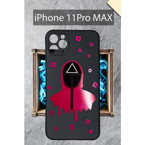 Силиконовый чехол Игра в кальмара 1 для iPhone 11 Pro Max / Айфон 11 Про Макс силиконовый чехол игра в кальмара 1 для iphone 11 айфон 11