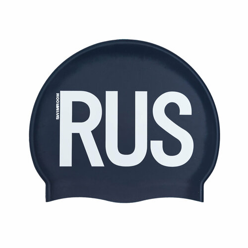 фото Силиконовая шапочка для плавания / бассейна swimroom "rus / russia / россия", цвет темно-синий