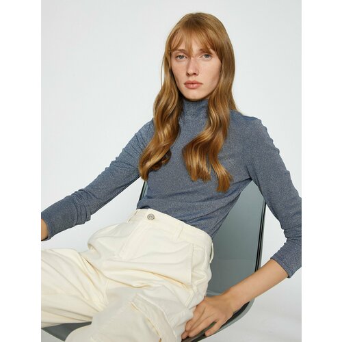 фото Лонгслив koton, размер s, синий