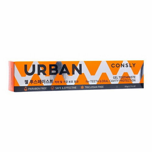 Гелевая зубная паста URBAN для комплексной защиты зубов, 105 г