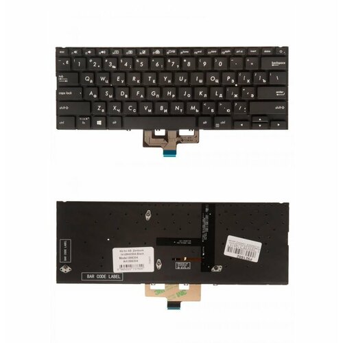 Keyboard / Клавиатура для ноутбука Asus Zenbook 14 UM433DA, UM433IQ черная keyboard клавиатура для ноутбука asus zenbook 14 um433da um433iq черная