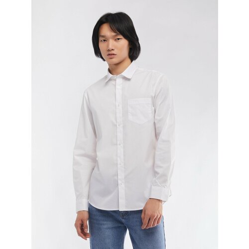 Рубашка Zolla, размер L, белый рубашка zolla цвет белый размер l