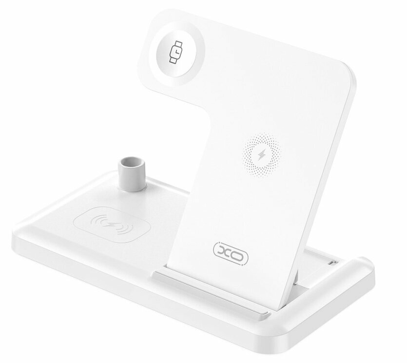 фото Зарядное устройство 4 в 1 XO 4-in-1 Foldable Wireless Charging Holder (XO-WX033) White