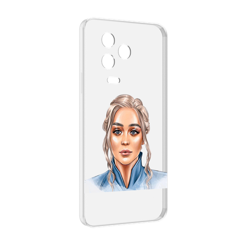 Чехол MyPads красивая-нарисованная-девушка-блондинка женский для Infinix Note 12 2023 (X676C) задняя-панель-накладка-бампер