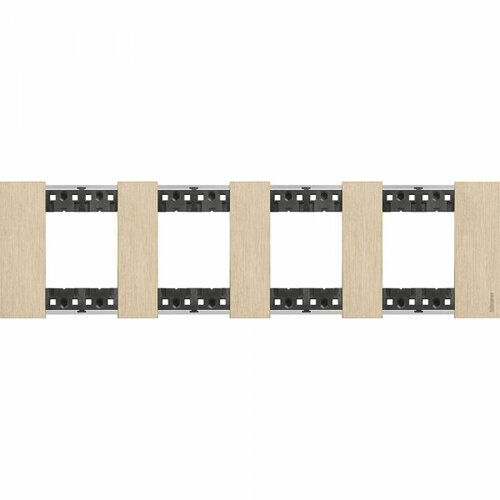 BT Living now Золото Рамка немецкий стандарт 4 поста (2+2+2+2 мод)