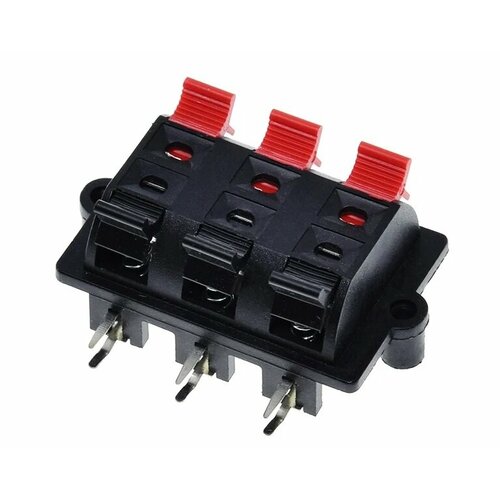 Разъем терминал аудио квадратный 50х30 мм для корпуса сабвуфера колонки акустики 6 контактов 290₽