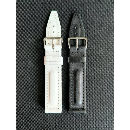 Ремешок фактура матовая, глянцевая, диаметр шпильки 1 мм, размер 18мм, белый, черный