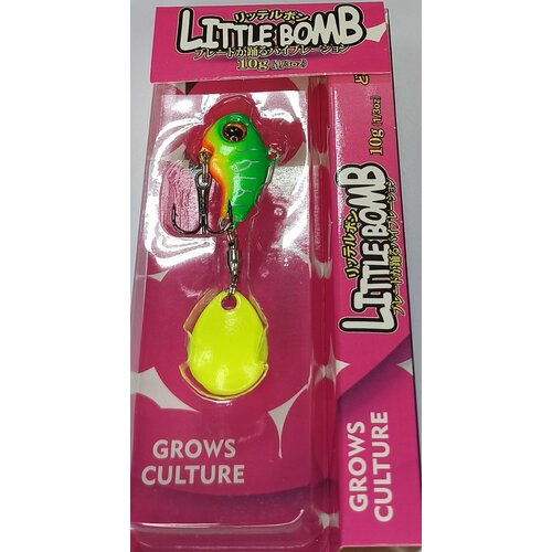 Теил-спиннер Little Bomb GROWS CULTURE 10гр / tail spinner - блесна для рыбалки на форель, жереха, окуня, язя, голавля, щуку / комбинированная приманка