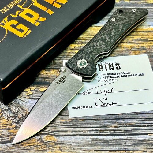 фото Нож складной southern grind sg20779 spider monkey, s35vn blade, carbon handle нет бренда