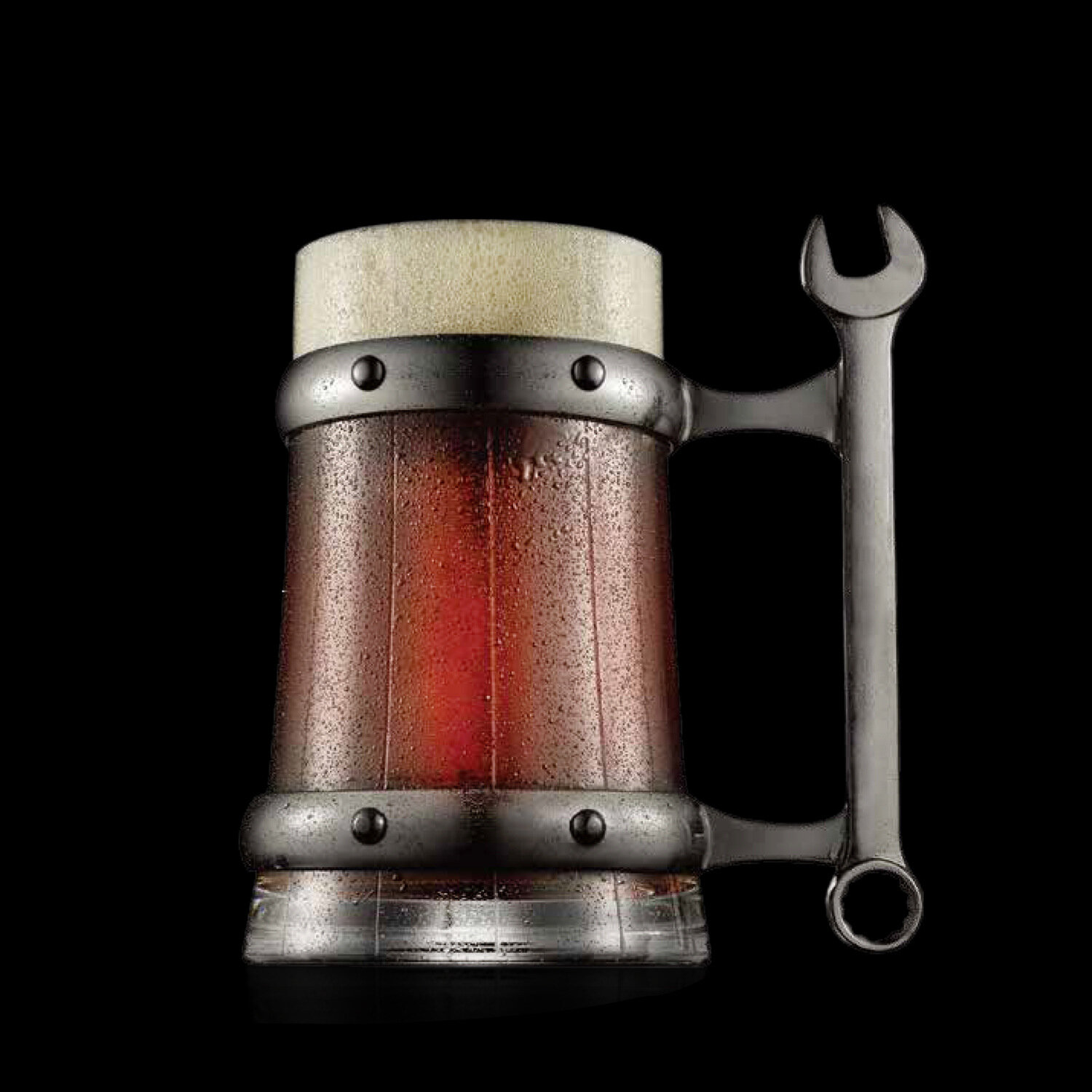 Кружка пивная, подарочная кружка для пива инструменты ключ, 520 мл
