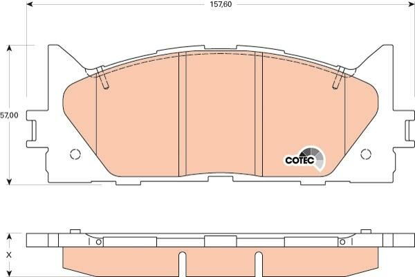 Колодки передние Toyota CAMRY (V40, V50) LEXUS ES250-350 GDB3429 trw 1шт