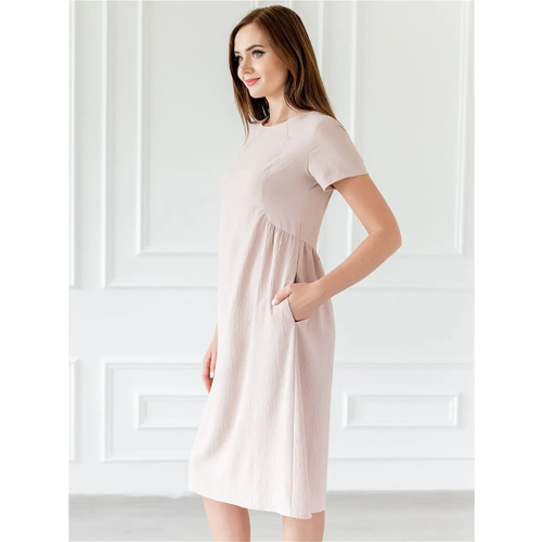 фото Платье текстильный край, размер 54, розовый