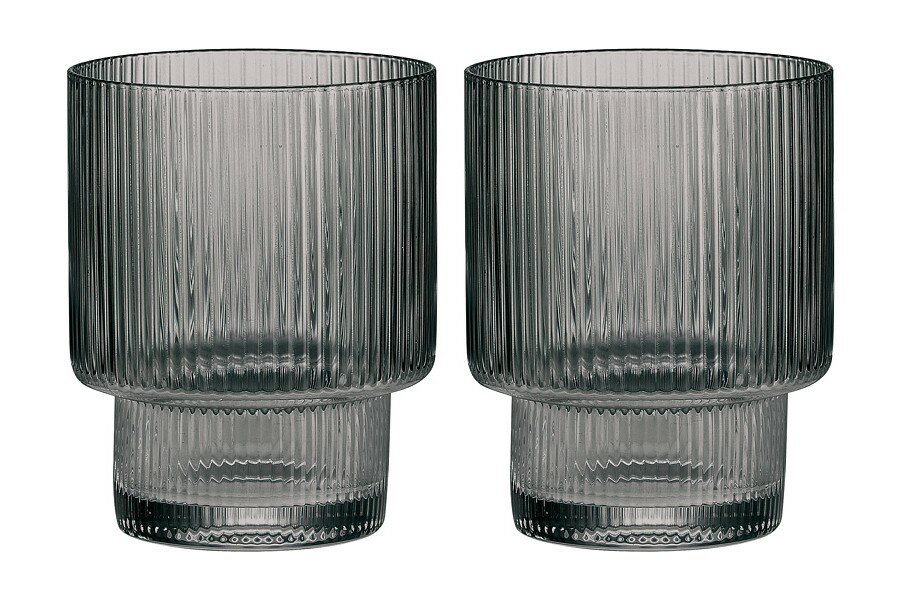 Набор стаканов для воды Modern Classic, серый, 0,32 л, 2 шт (Pozzi Milano 1876)