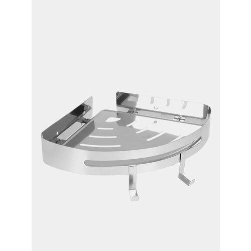 Полка для ванной угловая с крючками 22 х 22 см 1699₽