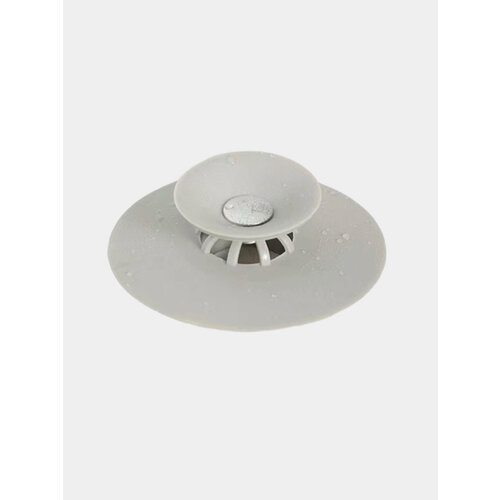 Заглушка для раковины с клапаном Силиконовая пробка для слива воды в ванне или раковине Цвет Серый 499₽