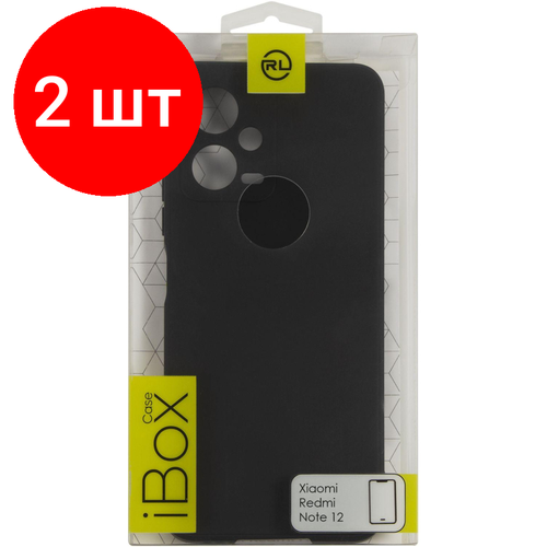 чехол red line ibox case для xiaomi redmi note 12 pro с защитой камеры черный Комплект 2 штук, Чехол накладка силикон Red Line iBox Case Xiaomi Redmi Note 12 4G черный