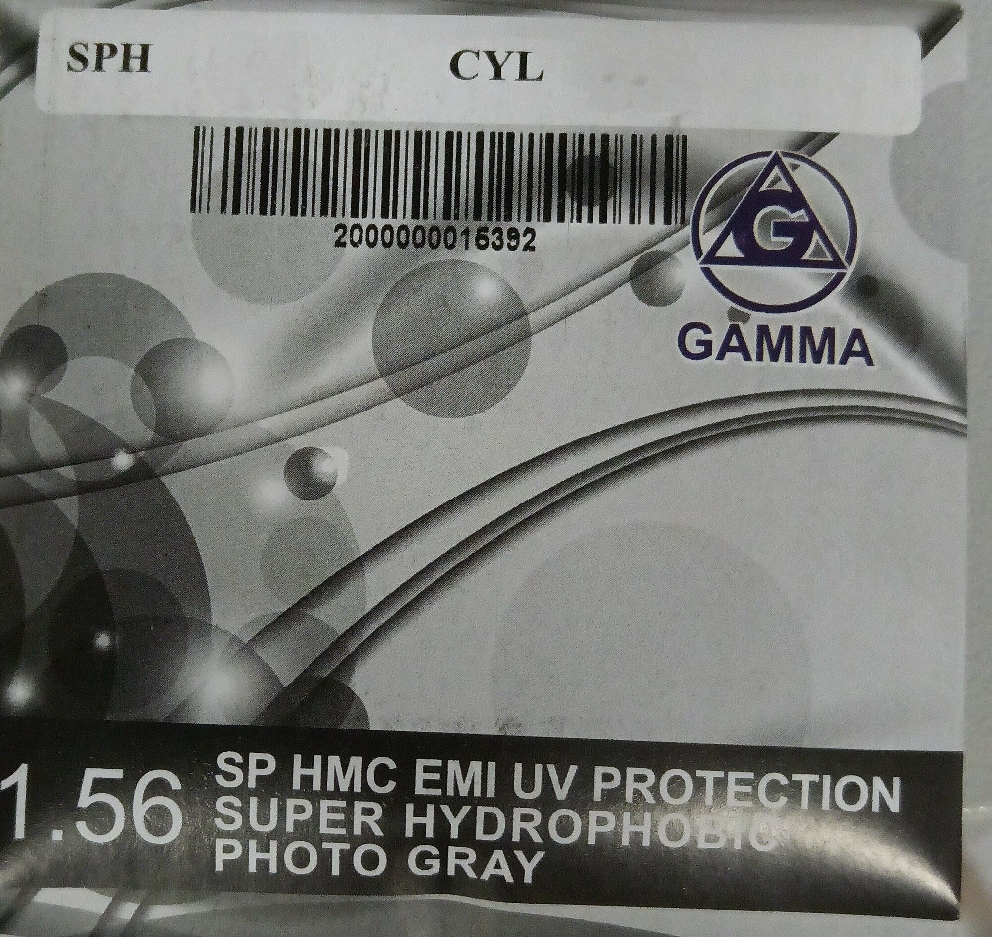 Фотохромные супергидрофобные линзы 156 Gamma