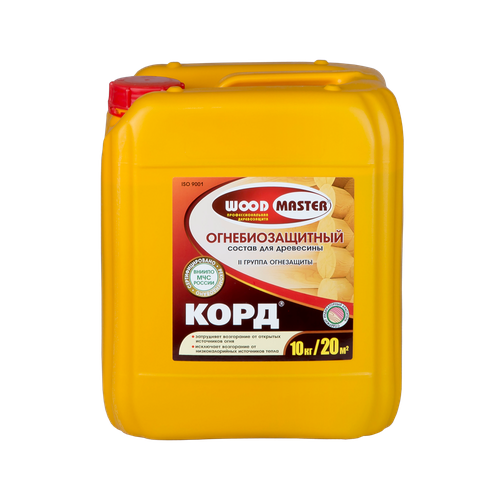 Woodmaster / Вудмастер Корд состав огнебиозащитный II группа 5кг, розовый