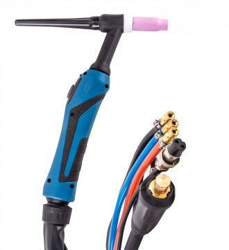 Горелка (рукав) евро UnoTIG-18 8м (35мм2, c кнопкой, ж/охл.) VARTEG