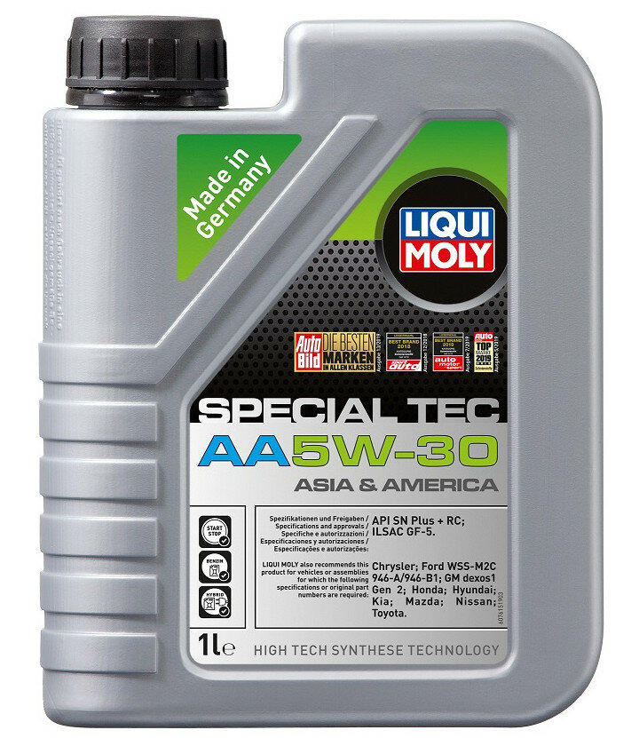 Синтетическое моторное масло LIQUI MOLY Special Tec AA 5W-30, 1 л, 1 л