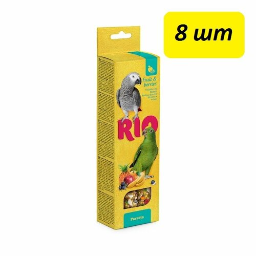 RIO Палочки для попугаев с фруктами и ягодами, 2х90 г, 8 шт