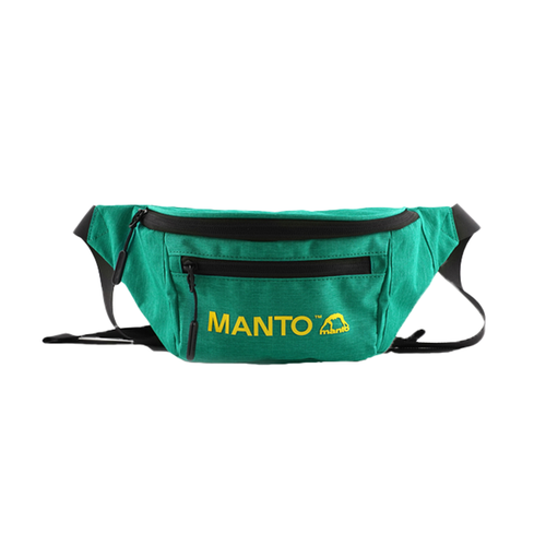 фото Сумка поясная manto, фактура зернистая, зеленый