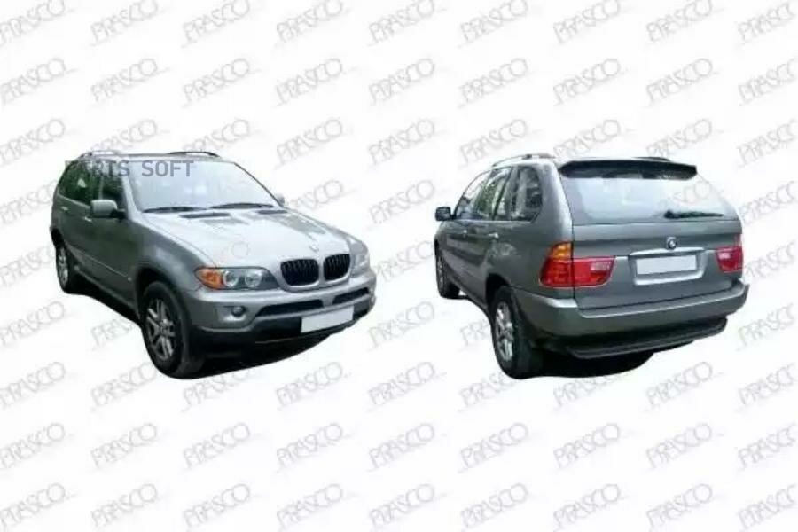 PRASCO BM8202004 _решетка радиатора левая! черная хромированная\ BMW E53 3.0-4.4i/3.0D 00-06