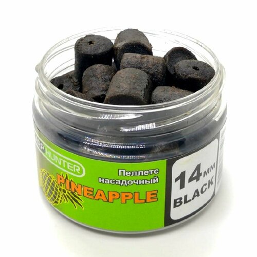 Пеллетс насадочный 14мм Black Halibut Pineapple (Ананас) CarpHunter 100мл пеллетс насадочный 8мм red halibut tiger nut тигровый орех carphunter 100мл