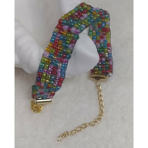 фото Плетеный браслет мультиколор, 1 шт., размер 16 см, размер one size, мультиколор fsb1