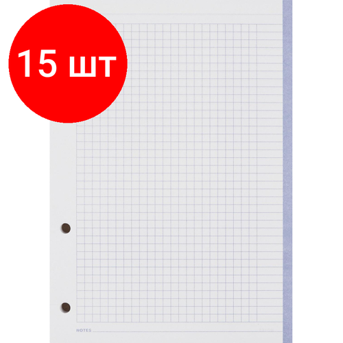 Комплект 15 штук, Сменный блок для тетрадей на кольцах, BeSmart А5 120л клетка Цветной N001d