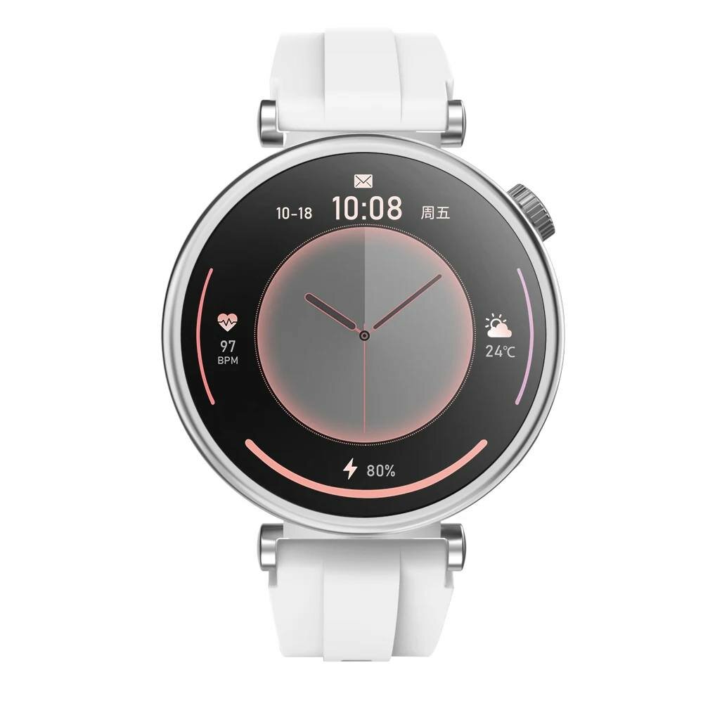 Женские круглые смарт-часы Lk GT4 Mini, AMOLED, iOS, Android, Bluetooth, Уведомления,41mm. Золото