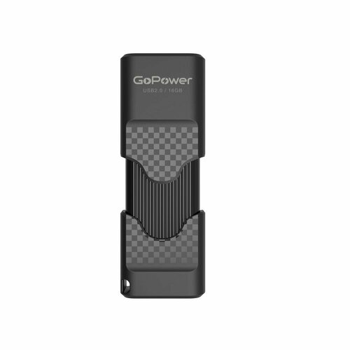 Флеш-накопитель GoPower SLIDER 16GB USB2.0 пластик черный матовый велобег slider race1be черный