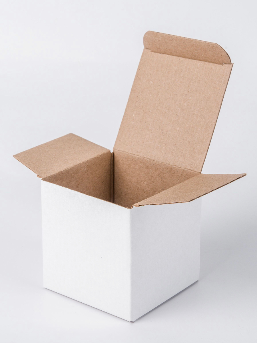 Коробка картонная самосборная белая 80*80*80 мм, 20 штук - фотография № 3