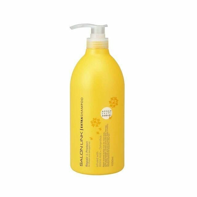 KUMANO YUSHI Восстанавливающий шампунь для волос, с аминокислотами и протеинами шелка Salon Link Extra Shampoo Osmanthus, с ароматом османтуса,1000 мл