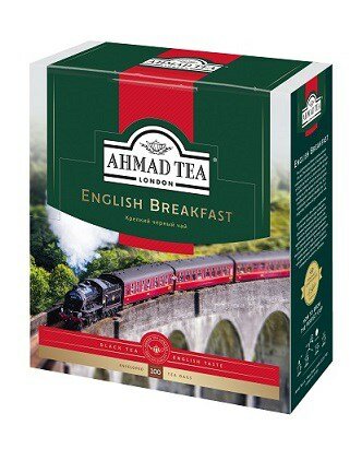 Чай черный Ahmad Tea English Breakfast, в пакетиках, 2 г × 100 шт.