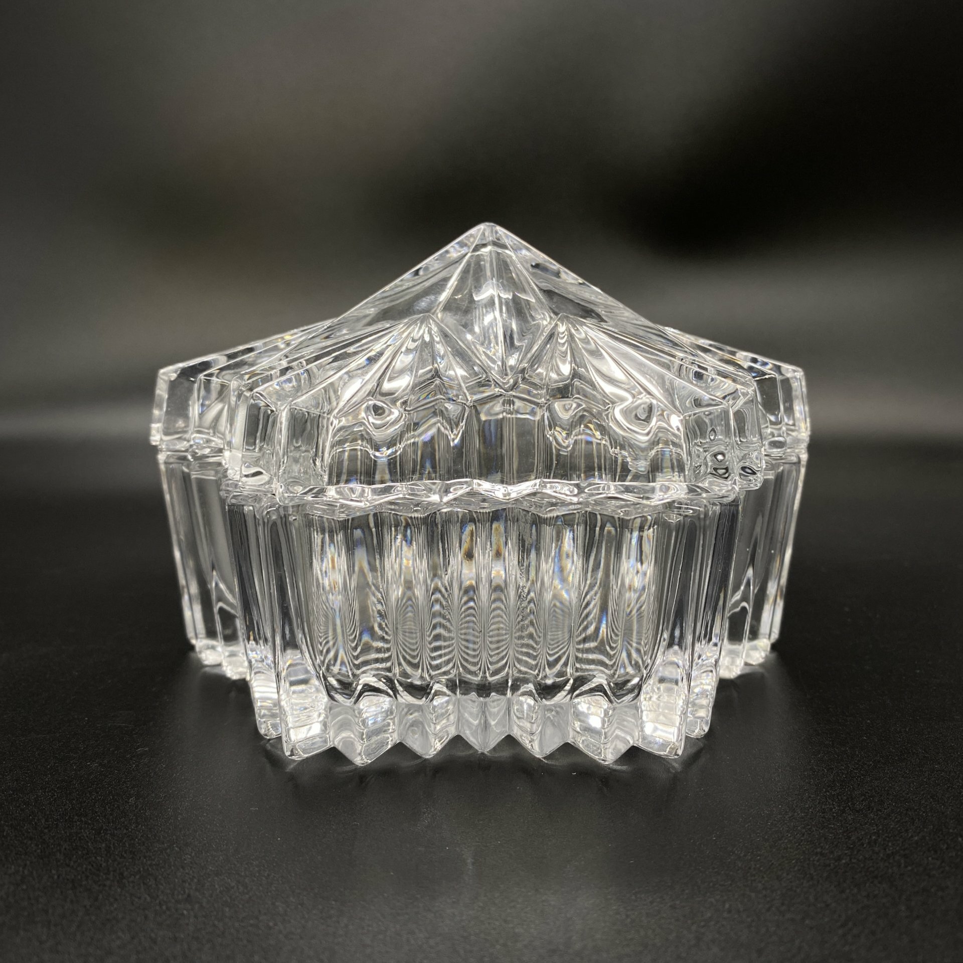 фото Шкатулка "Звезда", хрусталь, гранение, Европа, 1980-2000 гг.