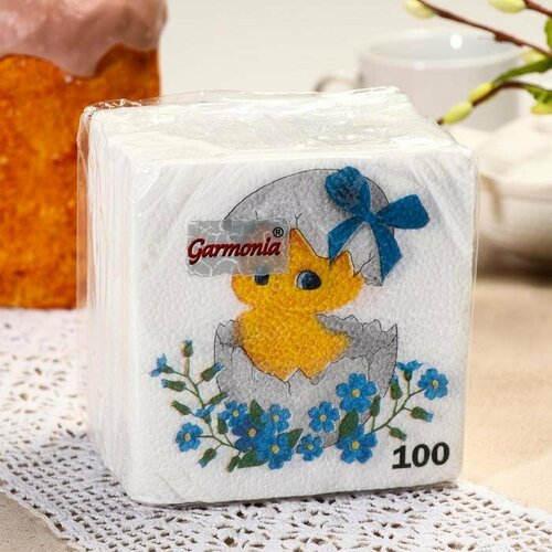Салфетки бумажные «Гармония цвета. Цыплёнок», 24*24 см, 100 шт. (комплект из 23 шт)