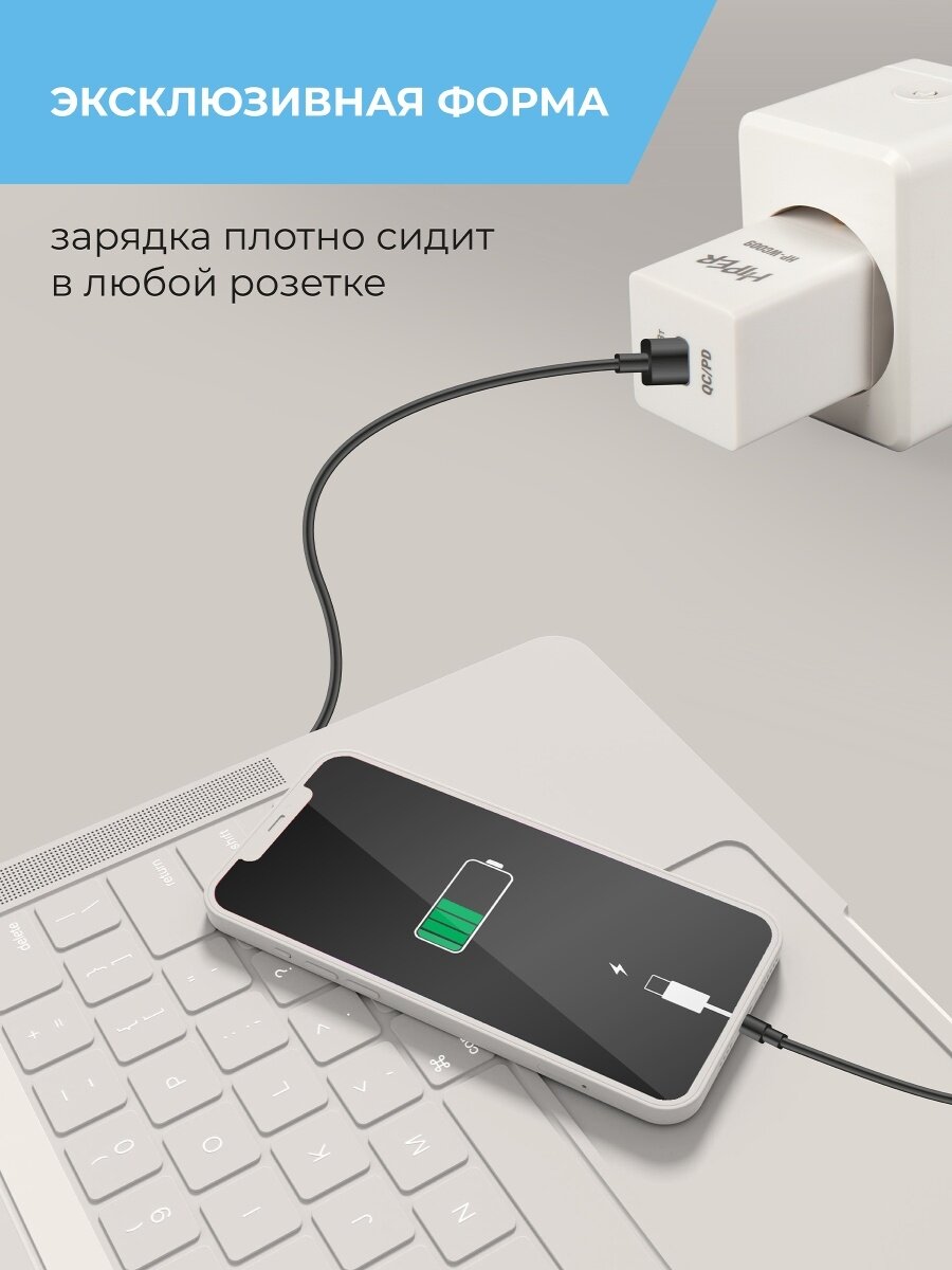 Сетевое зарядное устройство Hiper HP-WC009 3A PD+QC универсальное белый - фото №8