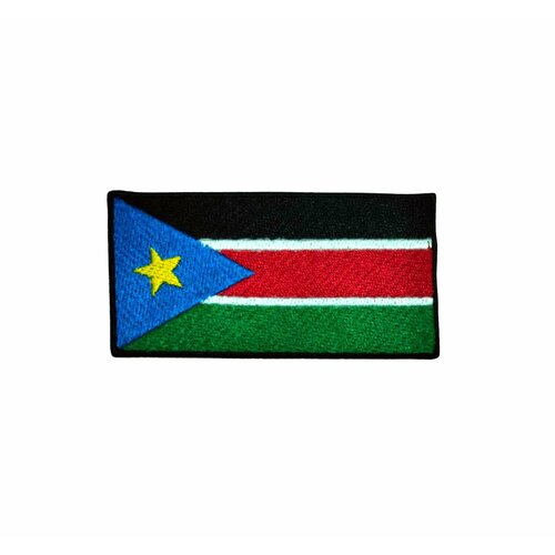Нашивка шеврон патч, Флаг Южного Судана , размер 90x45 мм