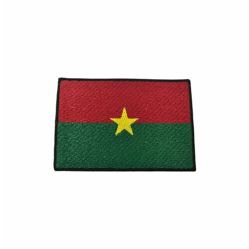 Нашивка шеврон патч, Флаг Буркина-Фасо , размер 80х55 мм нашивка флаг буркина фасо