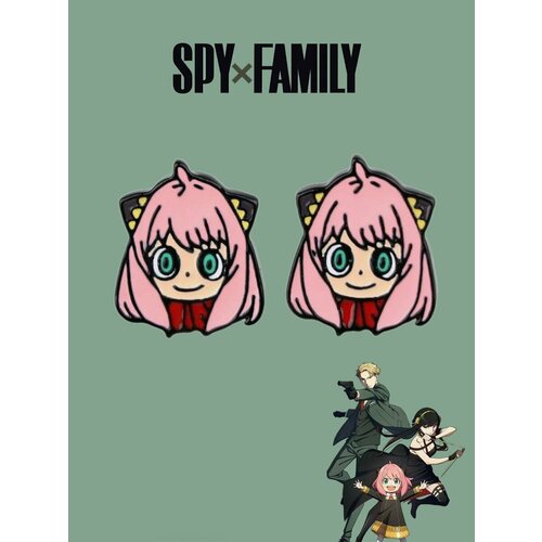 Серьги GameМерч, бесцветный, золотой значки аниме семья шпиона spy x family
