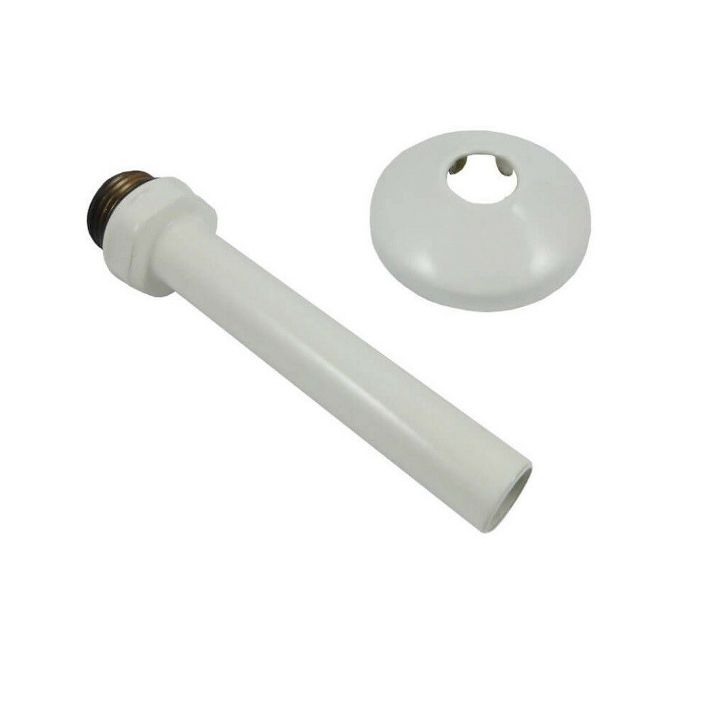 Соединительная трубка с розеткой Schlosser 15х1 G1 2  длина 110 мм  розетка d 50мм  белая  арт  603000067 06